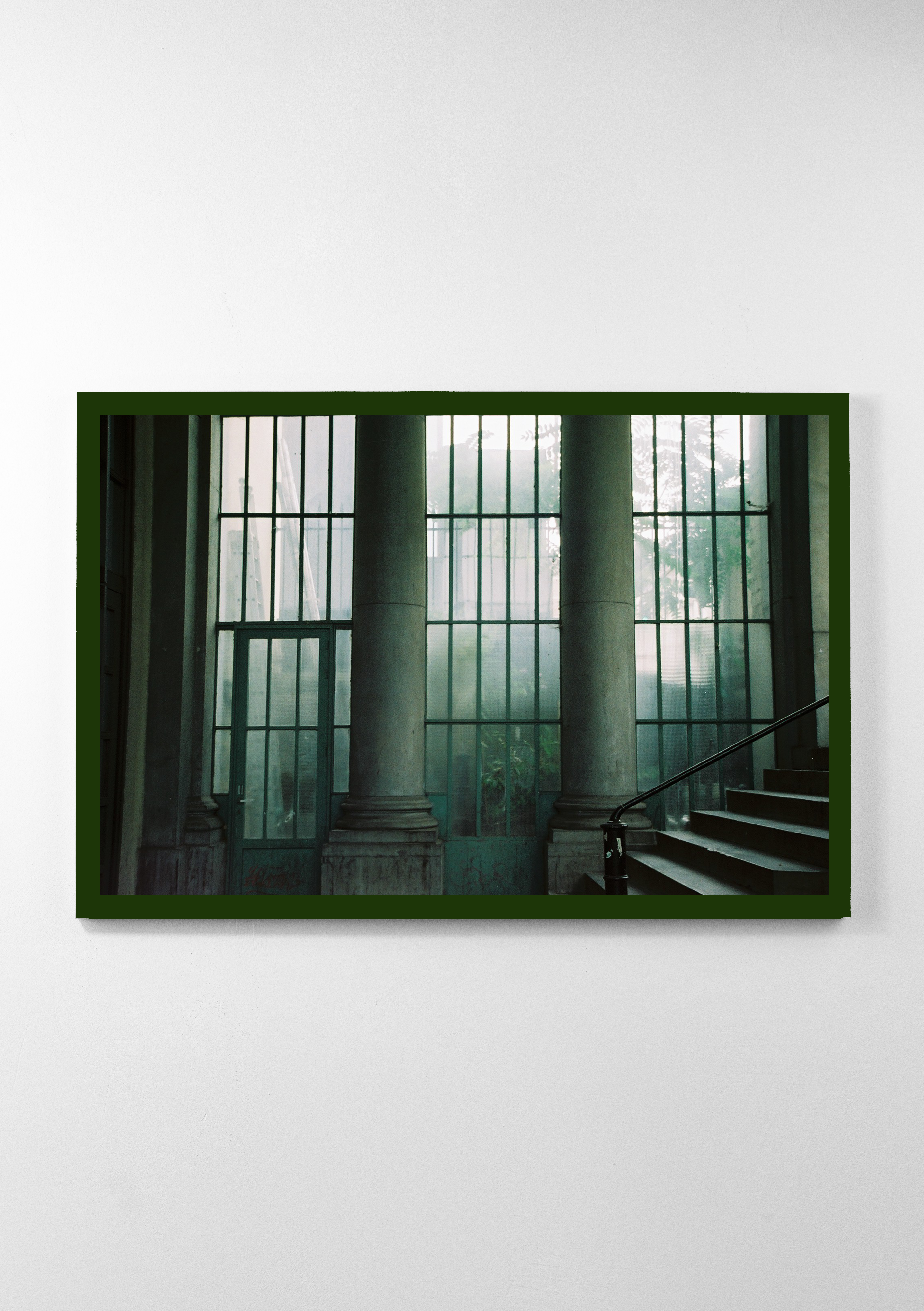 Analog fine art print in green frame